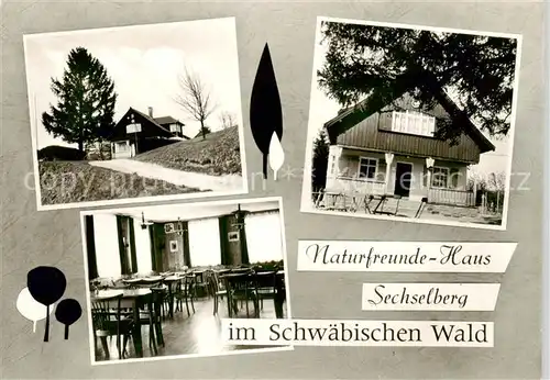 AK / Ansichtskarte  Sechselberg Naturfreundehaus Sechselbeg der Ortsgruppe Backnang Gaststube Sechselberg