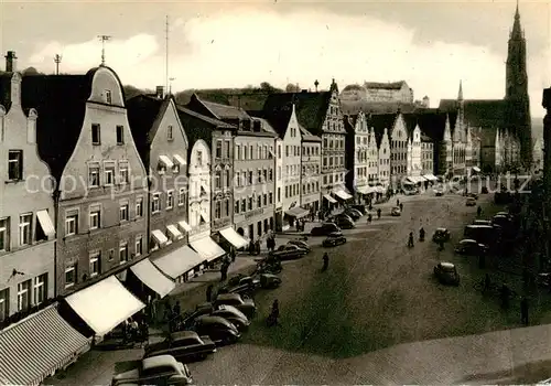 AK / Ansichtskarte  Landshut__Isar Blick von der unteren Altstadt auf die St Martinskirche