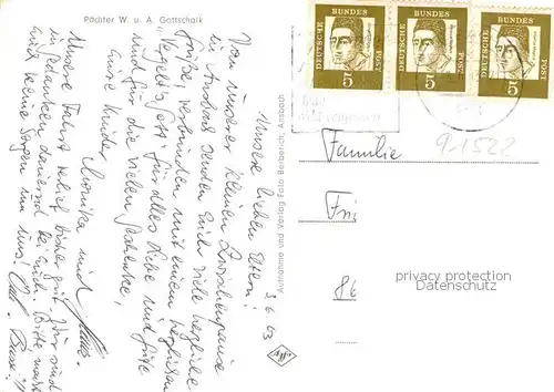 AK / Ansichtskarte  Ansbach_Mittelfranken Gasthof zum Lamm Gastraeume Ansbach Mittelfranken