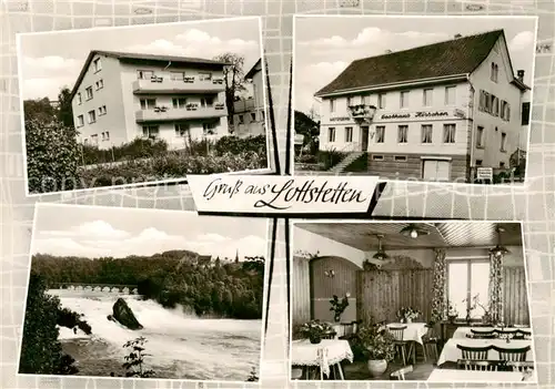 AK / Ansichtskarte 73854589 Lottstetten Hotel Gasthaus Hirschen Metzgerei Gaststube Wildwasser Lottstetten