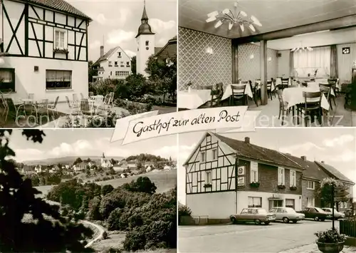 AK / Ansichtskarte 73854601 Marienberghausen_Nuembrecht Gasthaus zur alten Post Gaststube Panorama 