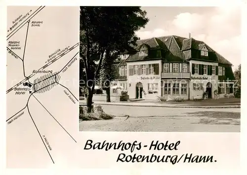 AK / Ansichtskarte 73854613 Rotenburg_Wuemme Bahnhofs Hotel Rotenburg Wuemme