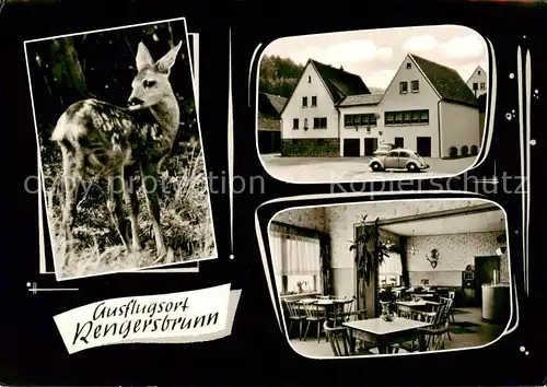 AK / Ansichtskarte  Rengersbrunn Rehkitz Gasthaus Marienborn Gaststube Rengersbrunn