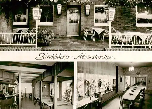 AK / Ansichtskarte  Alverskirchen_Everswinkel Gastwirtschaft Strohbuecker Gastraeume Kegelbahn