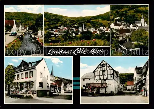 AK / Ansichtskarte  Luetz_Luetzbachtal Panorama Motiv mit Kirche Partie am Bach Ortsmotive 