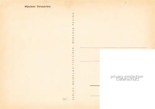 AK / Ansichtskarte  Muenchen Muenchner Oktoberfest Kuenstlerkarte Muenchen