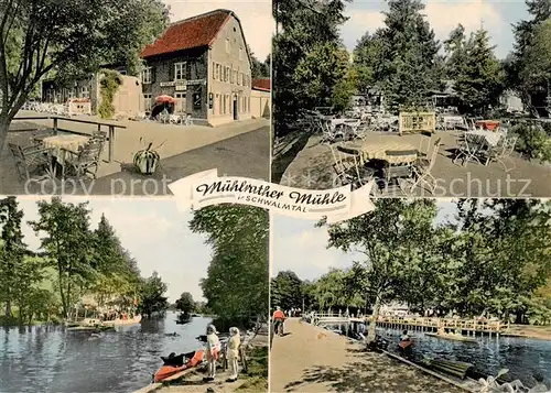 AK / Ansichtskarte  Hariksee_Schwalmtal Muehlrather Muehle Historische Gaststaette Gartenterrasse Partie am Wasser hariksee Schwalmtal