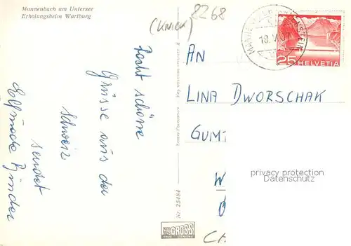 AK / Ansichtskarte  Mannenbach_Untersee Erholungsheim Wartburg Mannenbach Untersee