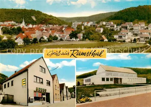 AK / Ansichtskarte 73854755 Ramsthal Panorama Edeka Geschaeft Halle Ramsthal