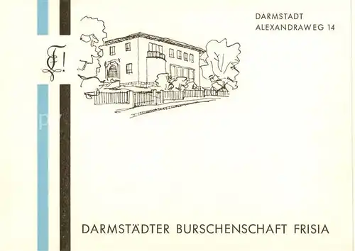 AK / Ansichtskarte 73854788 Darmstadt Darmstaedter Burschenschaft Frisia Darmstadt
