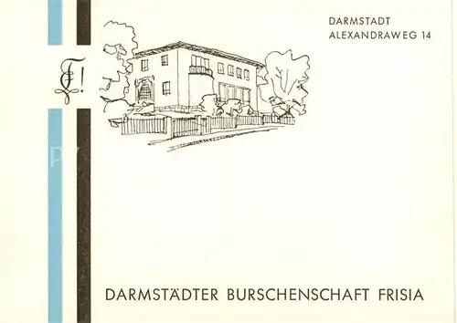 AK / Ansichtskarte  Darmstadt Darmstaedter Burschenschaft Frisia Darmstadt