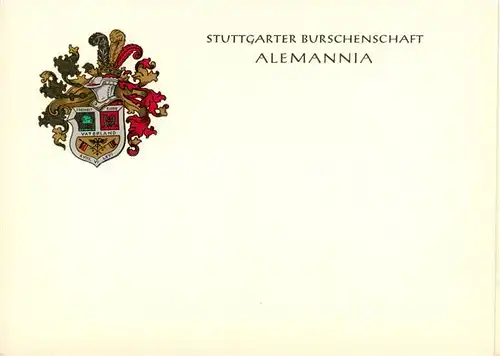 AK / Ansichtskarte 73854789 Stuttgart Stuttgarter Burschenschaft Alemannia Stuttgart