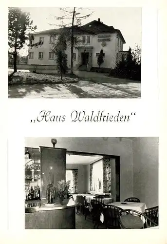 AK / Ansichtskarte 73854795 Heiligenhaus_Mettmann Hotel Haus Waldfrieden Gastraum Heiligenhaus Mettmann