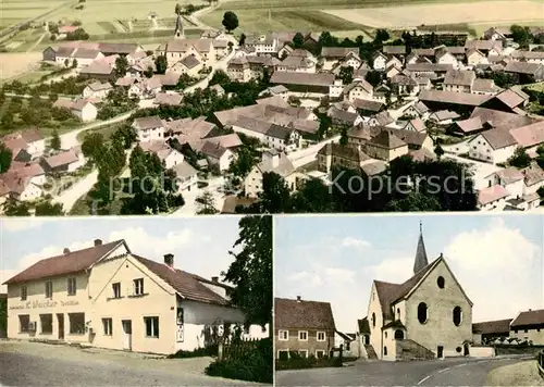 AK / Ansichtskarte  Laberweinting Fliegeraufnahme Wacker Textilien Kirche Laberweinting