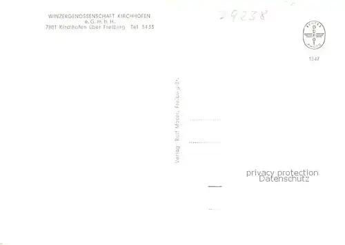 AK / Ansichtskarte  Kirchhofen_Ehrenkirchen_Breisgau Winzergenossenschaft Probiertube Panorama Abfuellstation 