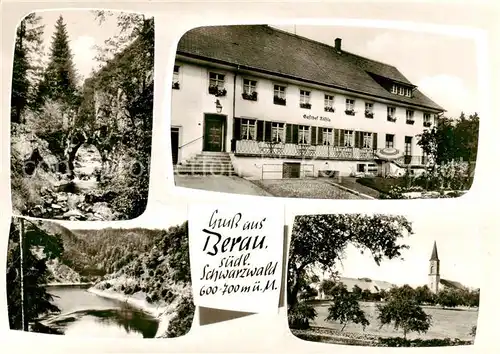 AK / Ansichtskarte  Berau_uehlingen-Birkendorf_BW Gasthof Pension Roessle Panorama Kirche 