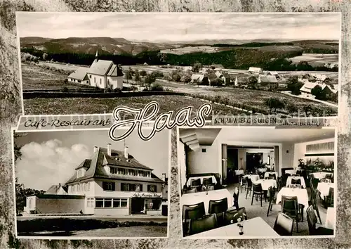 AK / Ansichtskarte 73854805 Schramberg Panorama Kapelle Cafe Restaurant Haas Gaststube Schramberg