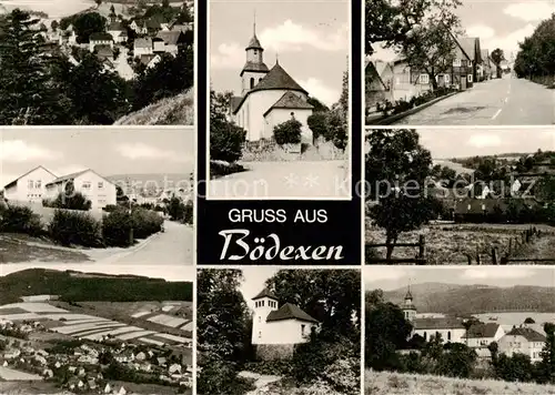 AK / Ansichtskarte  Boedexen Teilansichten Kirche Panorama Fliegeraufnahme Boedexen