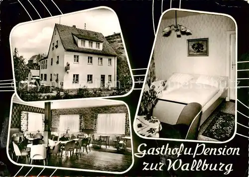 AK / Ansichtskarte 73854813 Eltmann Gasthof Pension zur Wallburg Gastraum Zimmer Eltmann
