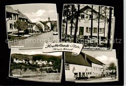 AK / Ansichtskarte 73854839 Krottelbach Strassenpartien Ausflugslokal Felsenhaus Ortspartie  Krottelbach