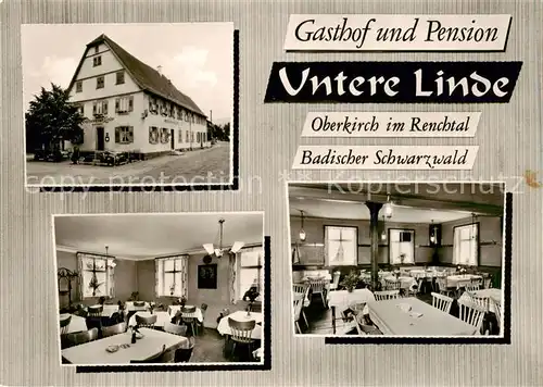 AK / Ansichtskarte  Oberkirch_Baden Gasthof Pension Untere Linde Gastraeume Oberkirch_Baden