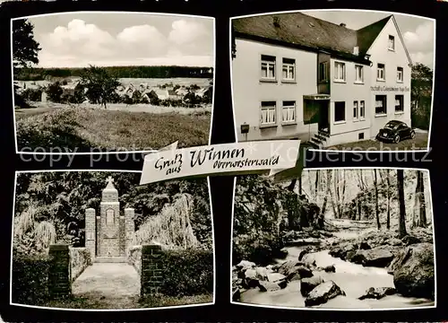 AK / Ansichtskarte  Winnen_Westerwald Panorama Gedenkstaette Gastwirtschaft Hugo Elsei Waldpartie Winnen_Westerwald