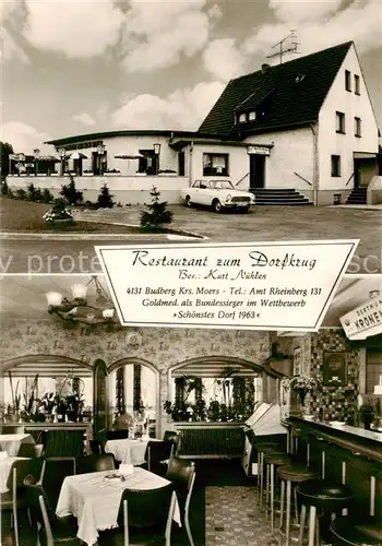 AK / Ansichtskarte 73854870 Budberg_Moers_Niederrhein Restaurant zum Dorfkrug Gastraum 