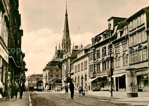 AK / Ansichtskarte  Muehlhausen_Thueringen Steinweg Kirchturm Muehlhausen Thueringen