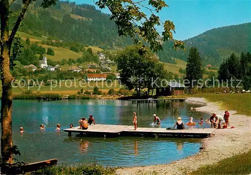 AK / Ansichtskarte 73854925 St_Urban_Kaernten_AT Strandbad mit St Urban See 