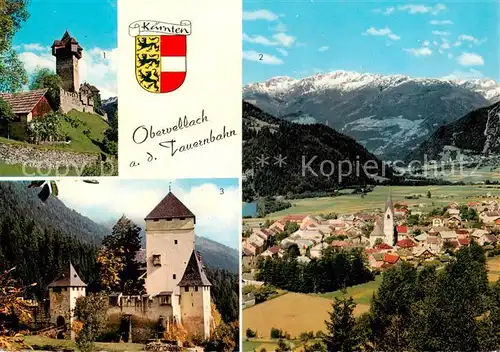 AK / Ansichtskarte 73854963 Obervellach_Kaernten_AT Burg Falkenstein Ortsansicht Burg Groppenstein 