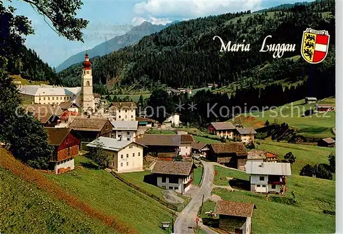 AK / Ansichtskarte  Maria-Luggau_Kaernten_AT Wallfahrtskirche im Lesachtal mit Plenge 