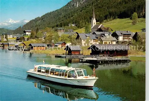 AK / Ansichtskarte  Weissensee_Kaernten_AT Motorboot Weissensee 