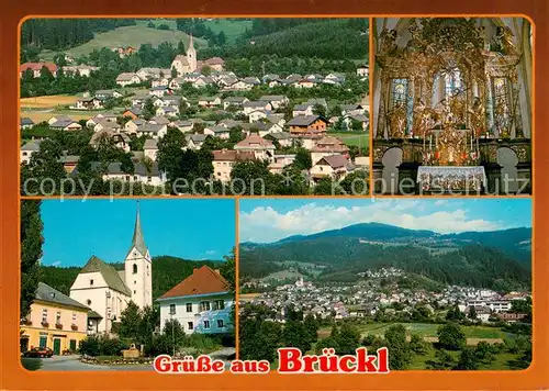 AK / Ansichtskarte 73854991 Brueckl_Kaernten_AT Ortsansicht Kirche Inneres Panorama 