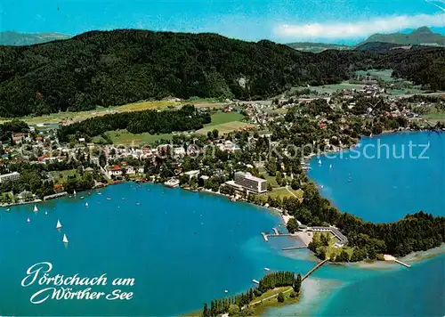 AK / Ansichtskarte  Poertschach_Woerthersee Fliegeraufnahme Poertschach Woerthersee