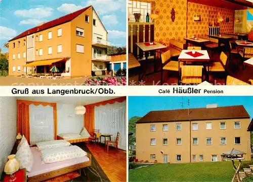 AK / Ansichtskarte  Langenbruck_Pfaffenhofen Café Pension Haeussler Gastraum Fremdenzimmer Langenbruck Pfaffenhofen