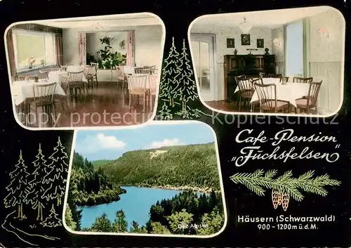 AK / Ansichtskarte  Haeusern_Schwarzwald Café Restaurant Pension Fuchsfelsen Panorama Aipsee Haeusern Schwarzwald