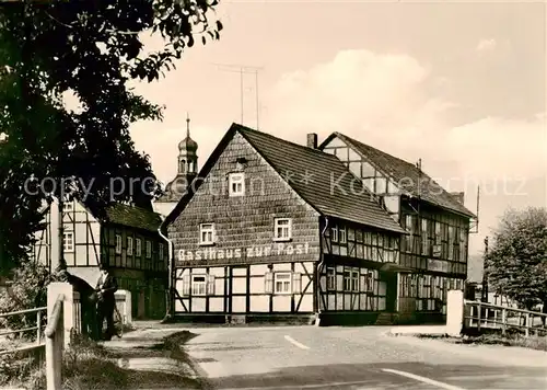 AK / Ansichtskarte  Rottleberode Hauptstrasse Gasthaus zur Post Fachwerkhaeuser Rottleberode