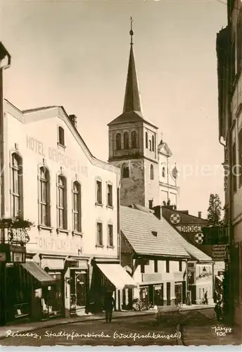 AK / Ansichtskarte  Reinerz_Niederschlesien_Bad Stadtpfarrkirche Walfischkanzel Blick zur Kirche Handabzug Reinerz_Niederschlesien