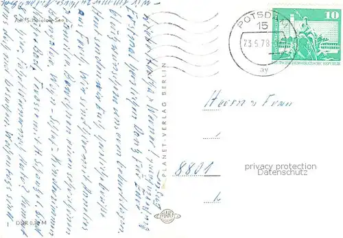 AK / Ansichtskarte  Ferch Partien am Schwielow-See Bootssteg Faehre Ferch