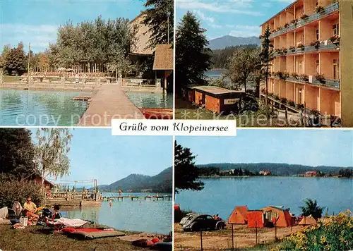 AK / Ansichtskarte  Klopeinersee_Kaernten_AT Seepartien Zeltplatz Hotel 