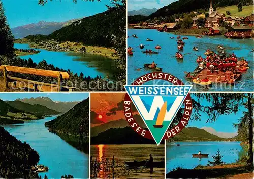 AK / Ansichtskarte  Weissensee_Kaernten_AT Seepartien Panorama 