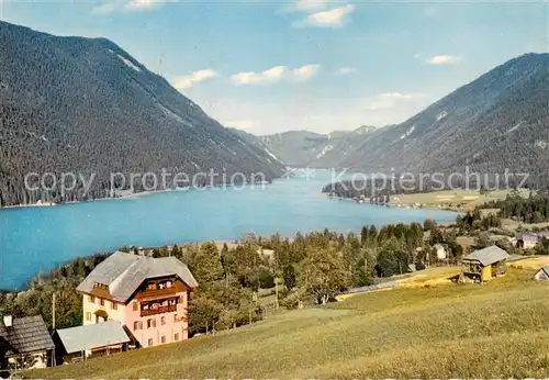 AK / Ansichtskarte 73855172 Weissensee_Kaernten_AT Panorama mit Nagglerhof 