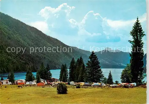 AK / Ansichtskarte  Weissensee_Kaernten_AT Campingplatz Weissensee Ostufer 