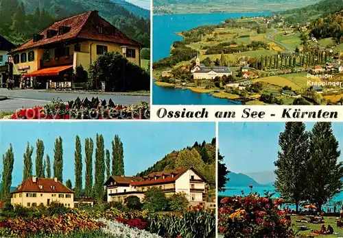 AK / Ansichtskarte  Ossiach_Ossiachersee Gaestehaus Krappinger Fliegeraufnahme Haus I und II Strandbad Ossiach Ossiachersee