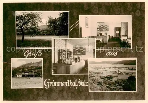AK / Ansichtskarte 73855236 Grimmenthal_Obermassfeld Teilansichten Gaststaette Bahnhof Grimmenthal Obermassfeld