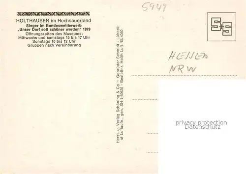 AK / Ansichtskarte 73855240 Holthausen_Sauerland Sieger im Bundeswettbewerb Unser Dorf soll schoener werden 1979 Holthausen_Sauerland