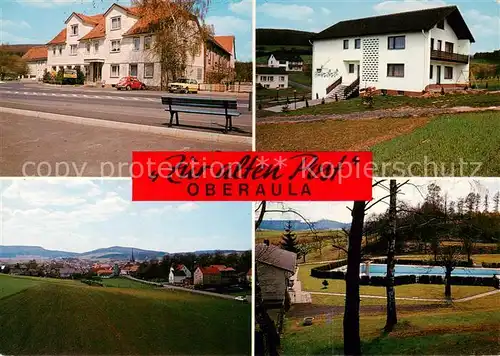 AK / Ansichtskarte  Oberaula Gasthof Hotel Pension Zur alten Post Panorama Luftkurort im Knuell Oberaula