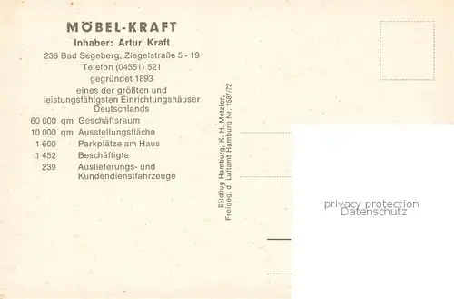 AK / Ansichtskarte  Bad_Segeberg Moebel Kraft Einrichtungshaus Bad_Segeberg