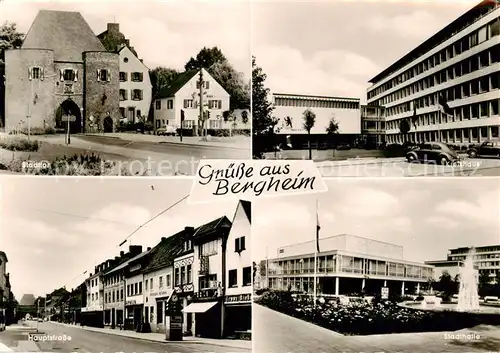 AK / Ansichtskarte  Bergheim-Erft Stadttor Kreishaus Stadthalle Hauptstrasse 