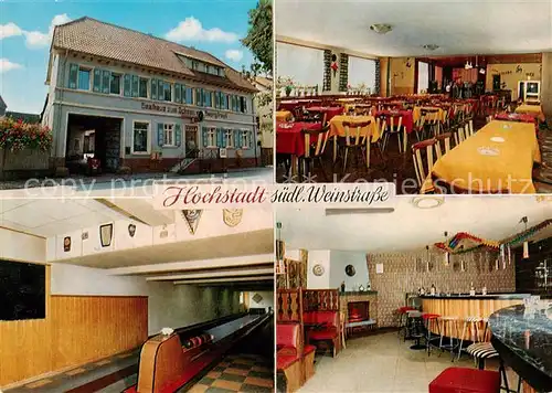 AK / Ansichtskarte  Hochstadt_Pfalz Gasthaus zum Ochsen Restaurant Kegelbahn Hochstadt_Pfalz